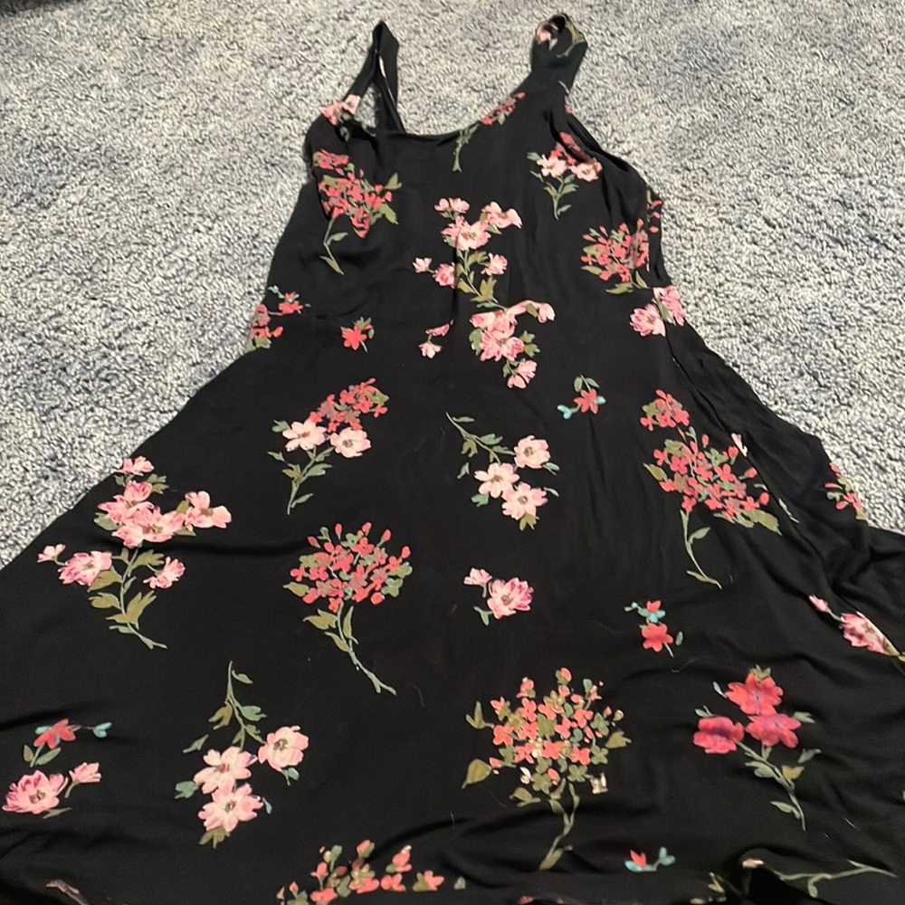 Express black and floral dress - work once